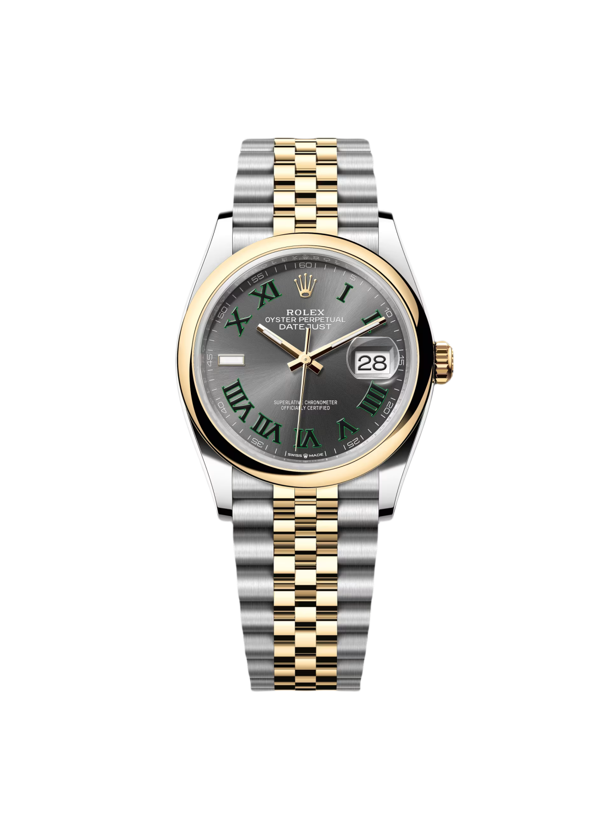 【Free Shipping】【Super Clone】RLX  Datejust 36mm 126203 Slate Dial 36mm Domed Bezel Oyster Bracelet