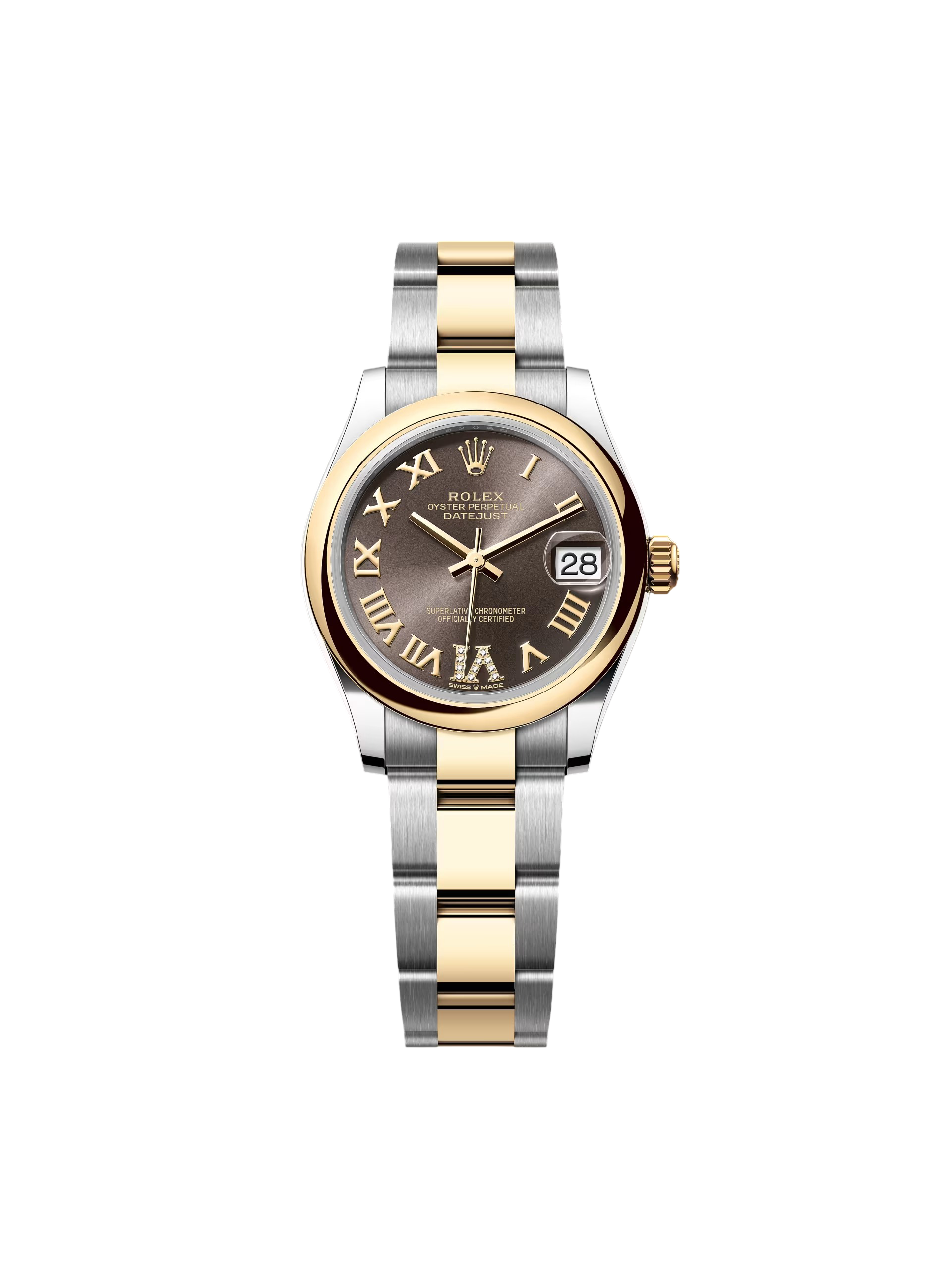 【Free Shipping】【Super Clone】RLX Datejust m278243-0013/0014  31mm Dark Grey Dial Yellow Rolesor Oyster Watch