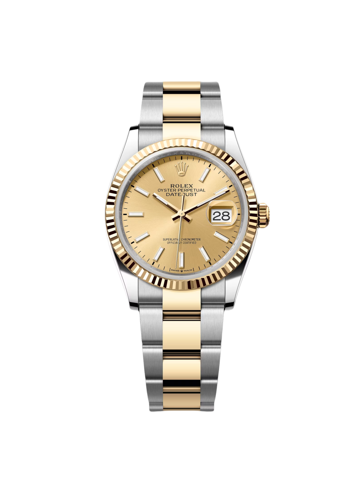 【Free Shipping】【Super Clone】RLX  Datejust 36mm 126233 Champagne Dial Jubilee Bracelet Watch