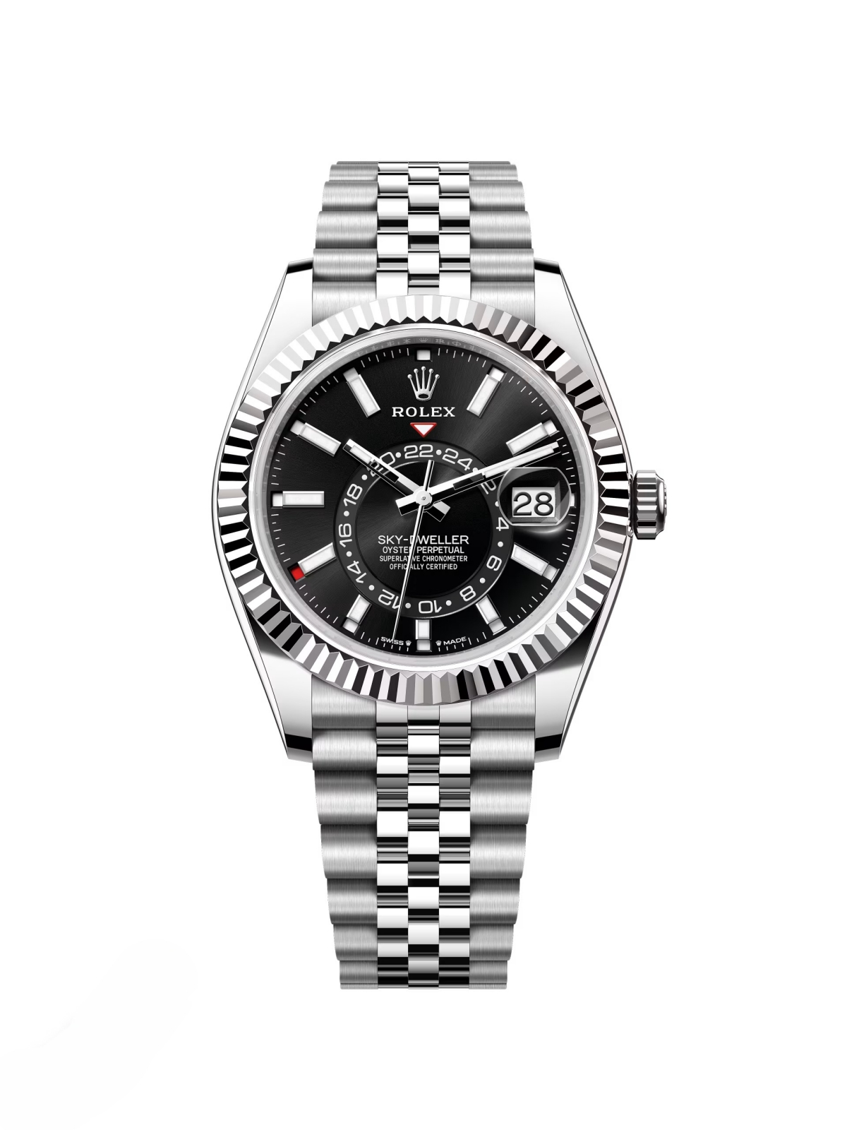 【Free Shipping】【Super Clone】RLX  Sky-Dweller 42mm 336934-0007/0008 Stainless Steel Black Dial Oyster