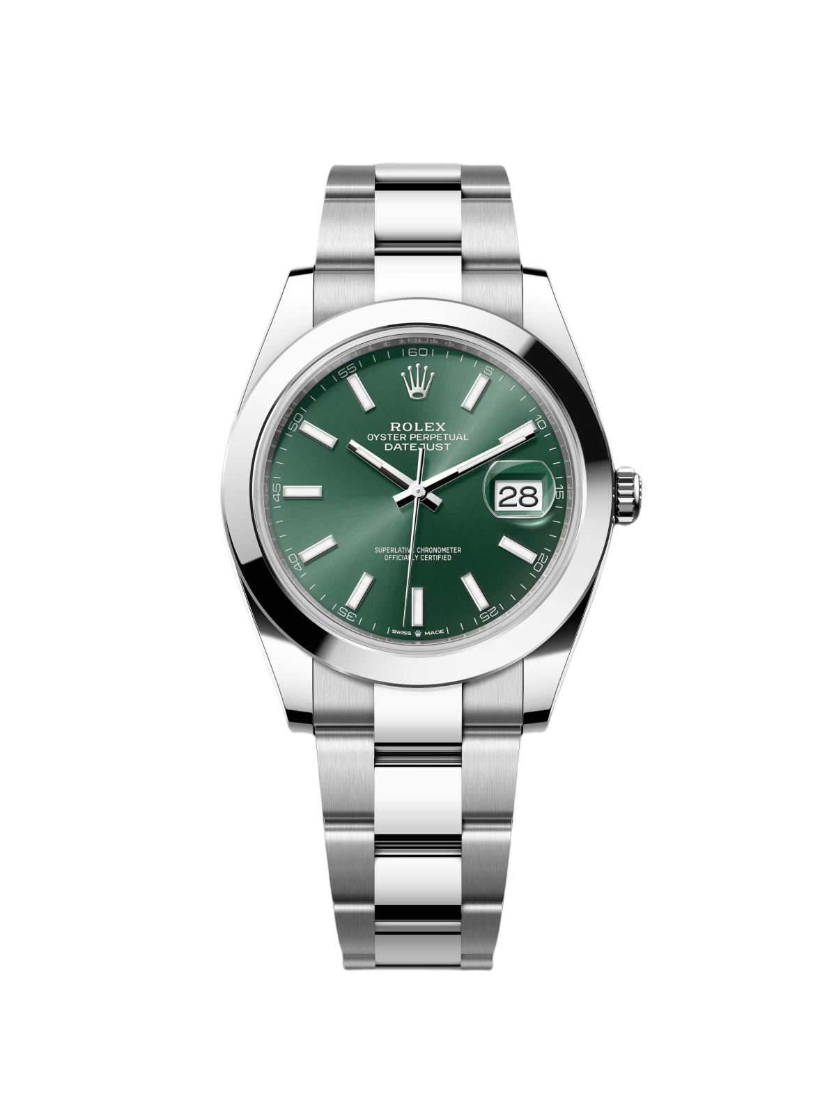 【Free Shipping】【Super Clone】RLX Datejust 41mm 126300 Mint Green Dial Stainless Steel Oyster Bracelet Watch