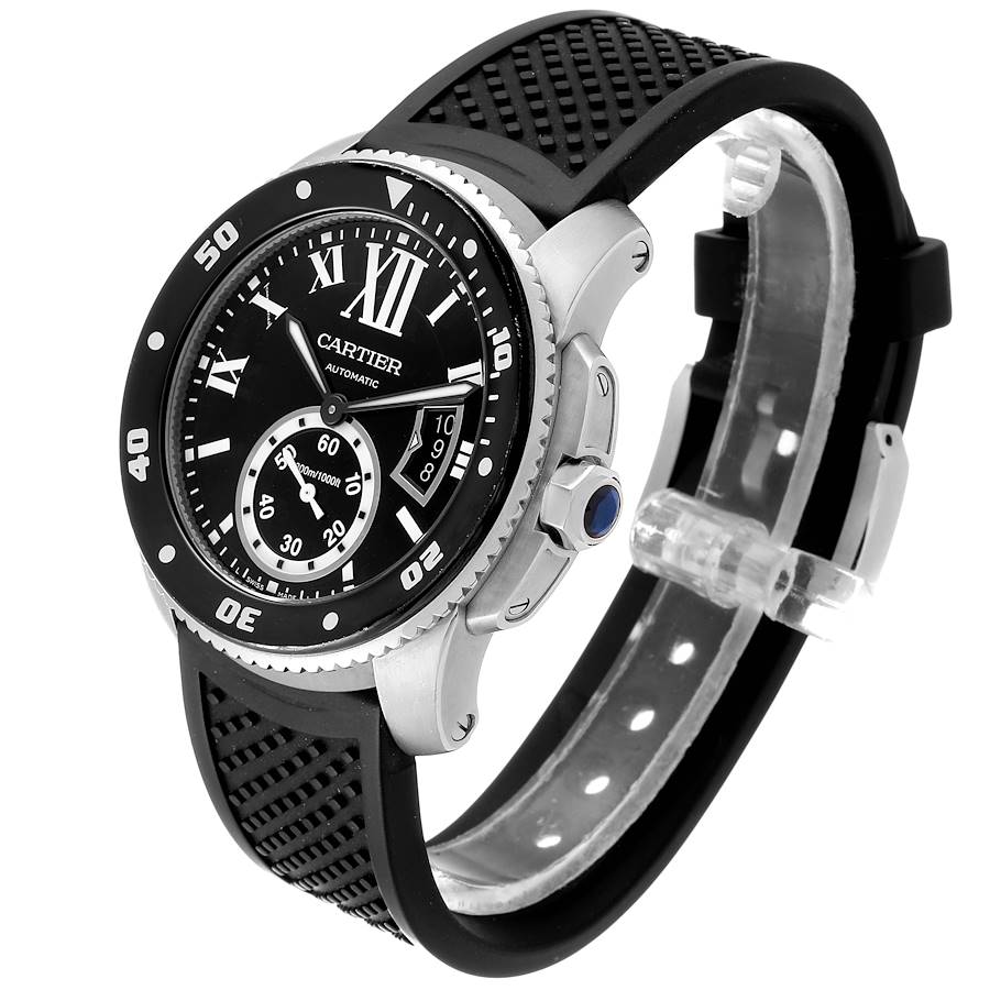 【Free Shipping】【Super Clone】Calibre Diver Black Rubber 42mm
