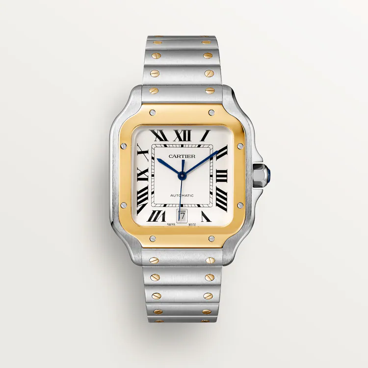 【Free Shipping】【Super Clone】SANTOS Gold Mix 39mm
