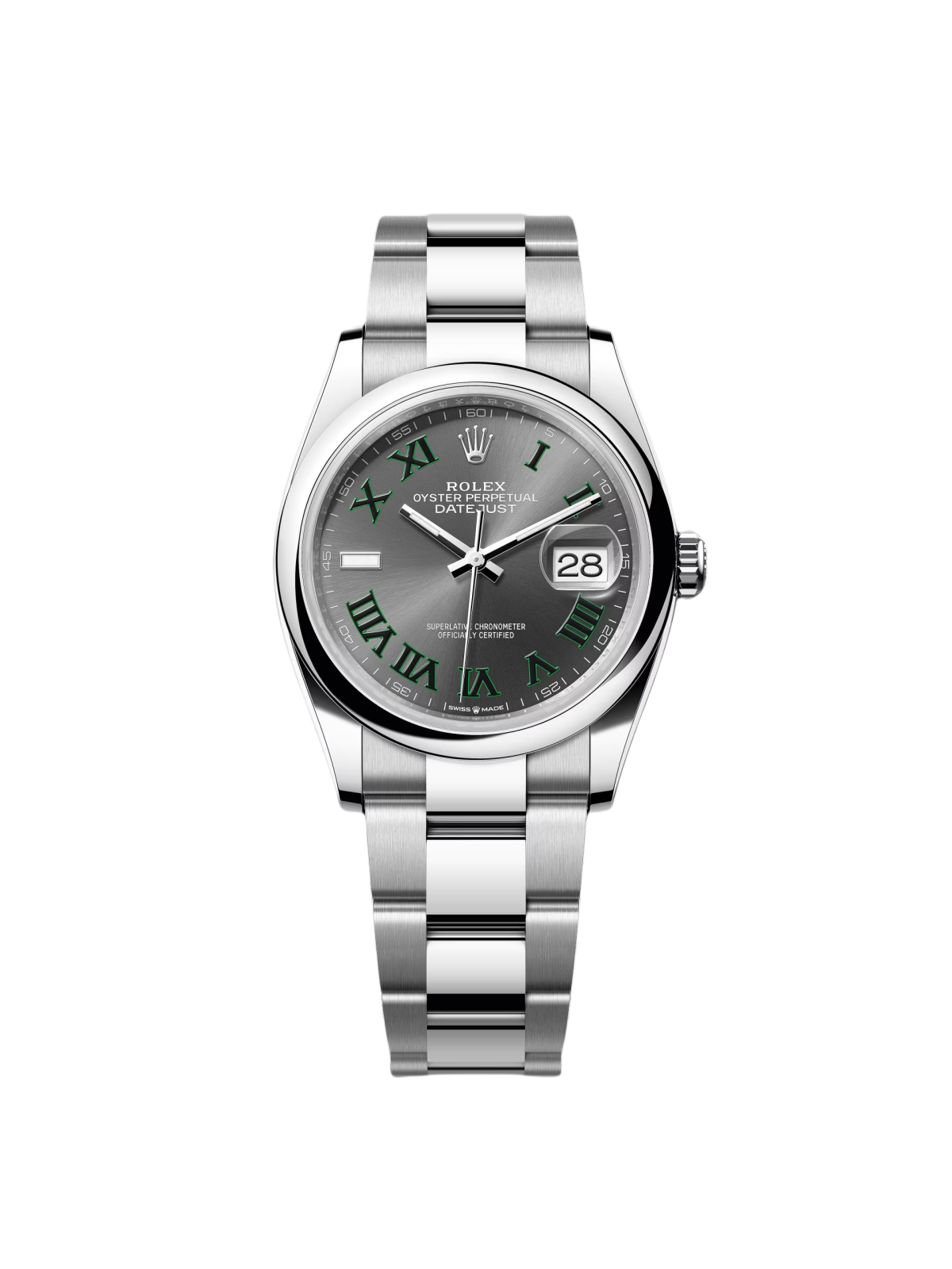 【Free Shipping】【Super Clone】RLX  Datejust 36mm 126200 Oyster Perpetual Wimbledon Dial Jubilee Stainless Steel