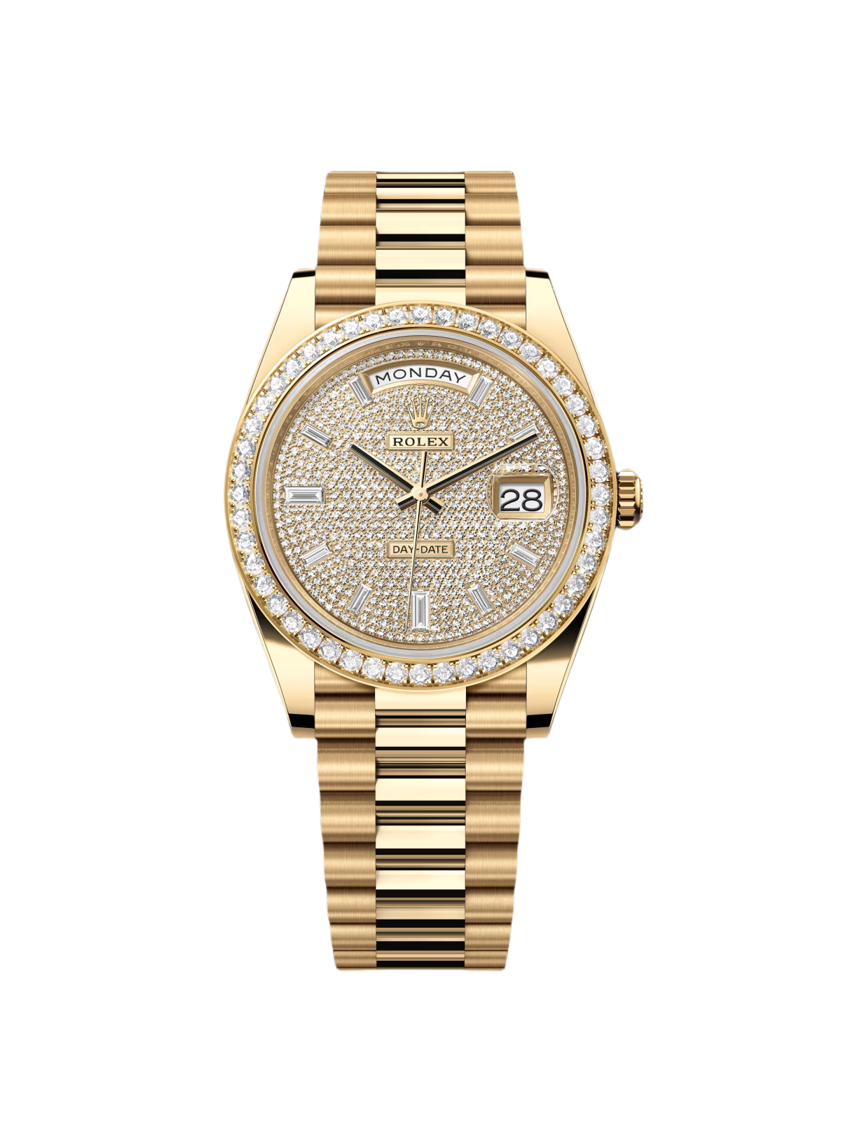 【Free Shipping】【Super Clone】RLX Day-Date 40mm Diamond Dial Watch 228348RBR-0037