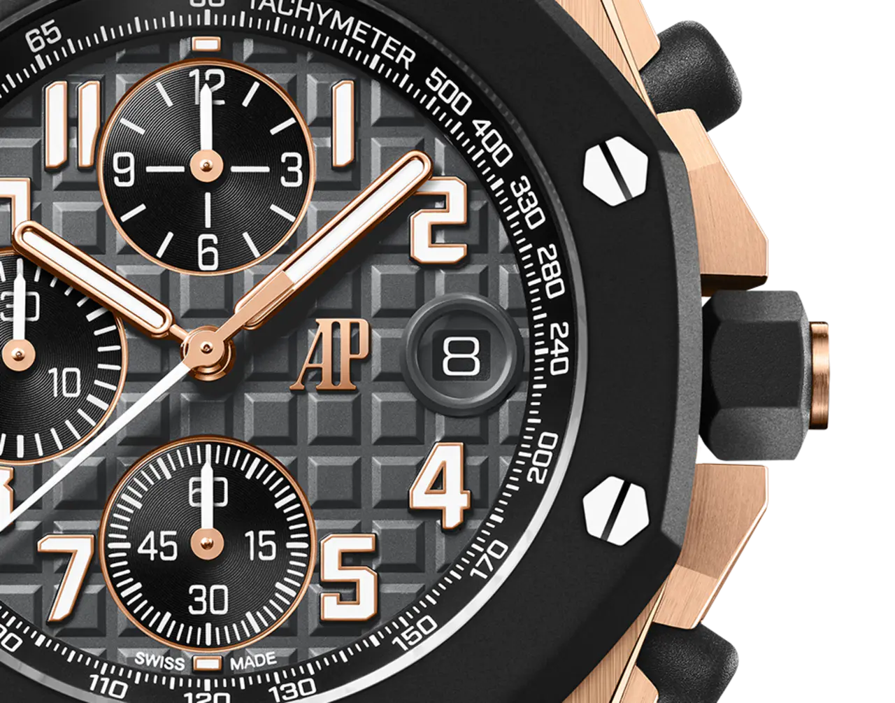 【Free Shipping】【Super Clone】A&P OFFSHORE Pink Gold Anthracite Grey Dial CHRONOGRAPH 42mm