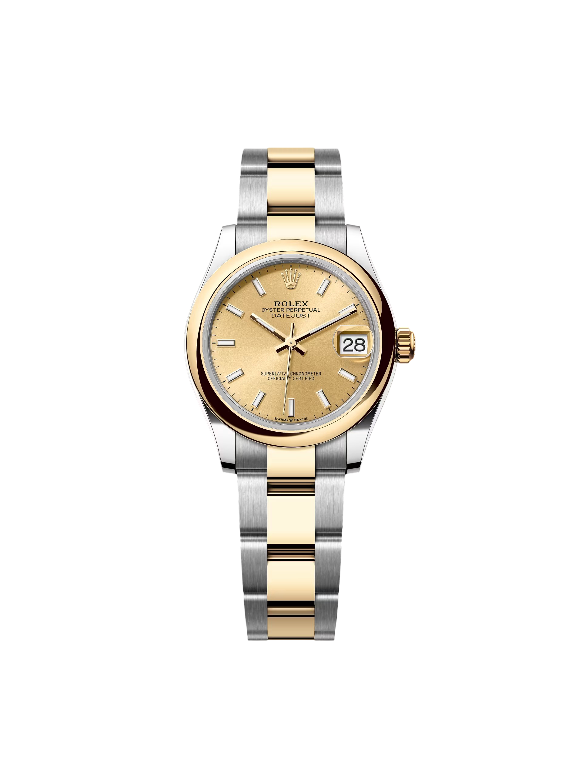 【Free Shipping】【Super Clone】RLX Datejust m278243-0013/0014  31mm Champagne Dial Yellow Rolesor Oyster Watch