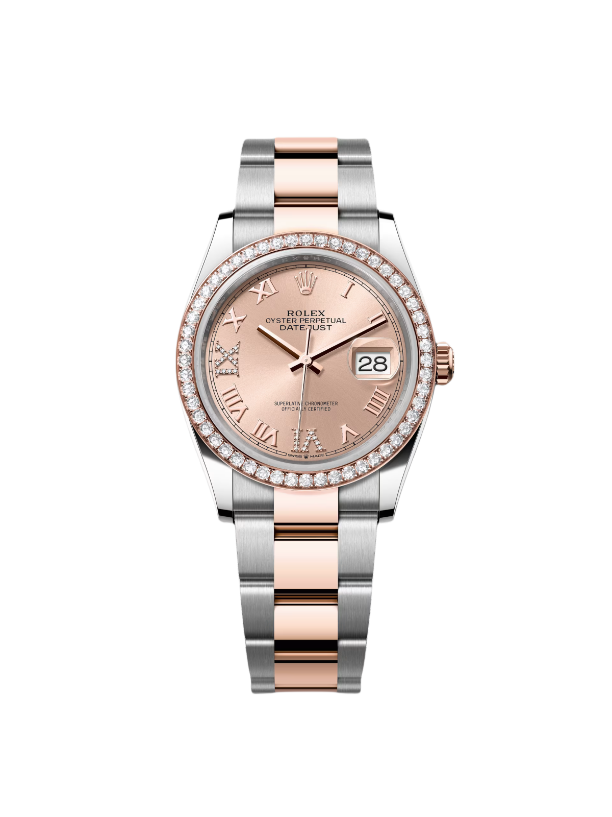 【Free Shipping】【Super Clone】RLX  Datejust 36mm 126281 Rose Dial Oyster 36mm Bracelet