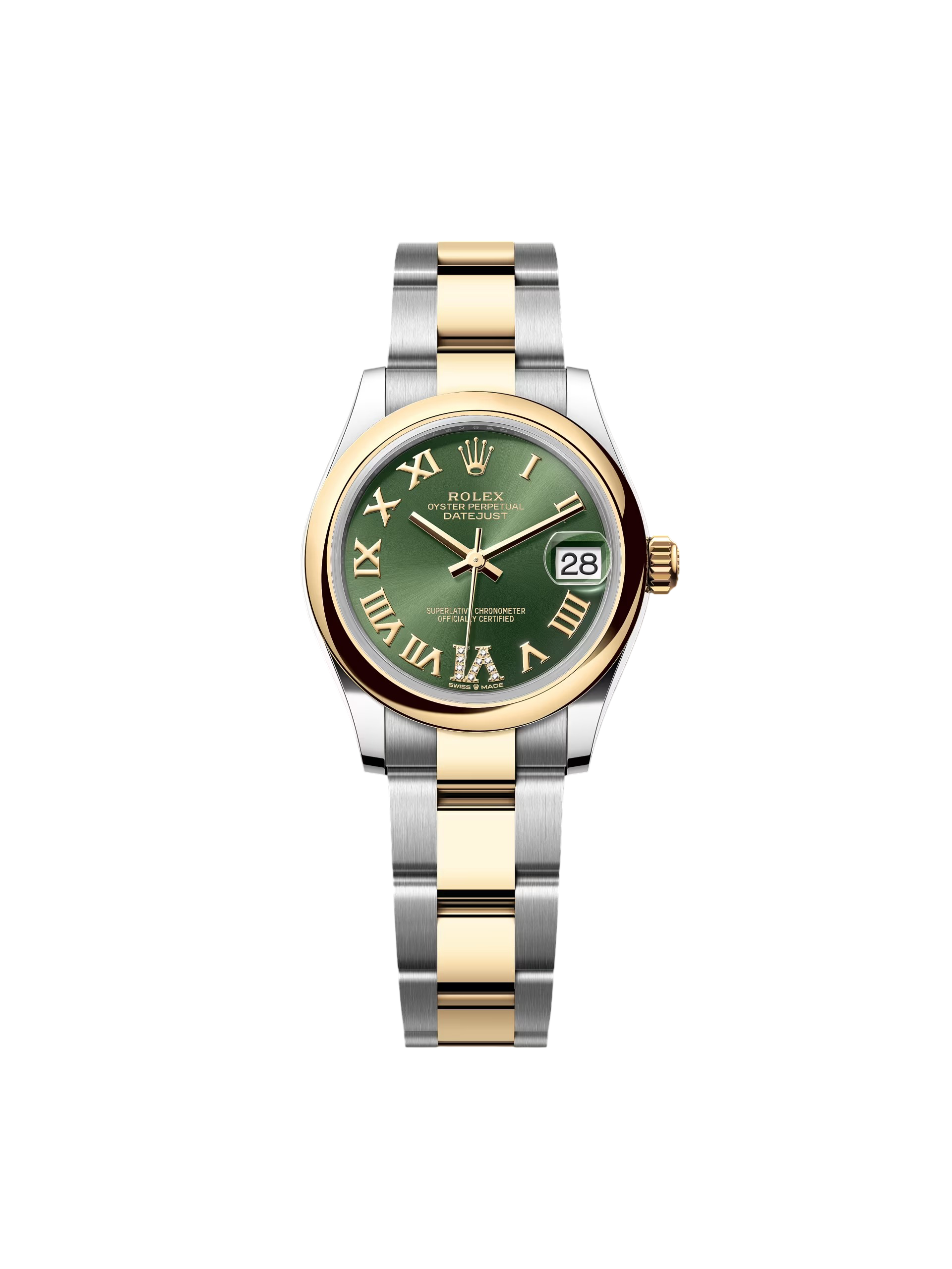 【Free Shipping】【Super Clone】RLX Datejust m278243-0015/0016 31mm Olive Green Dial Yellow Rolesor Oyster Watch