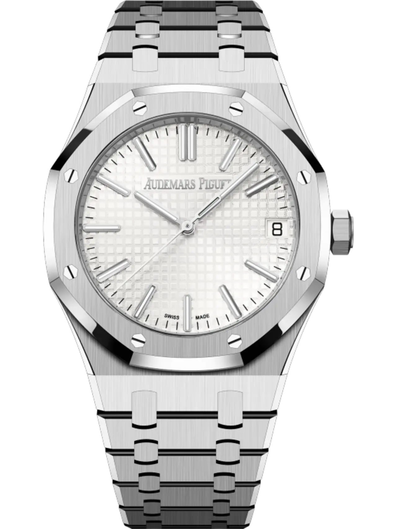 【Free Shipping】【Super Clone】A&P ROYAL OAK Silver-Toned Dial 41mm