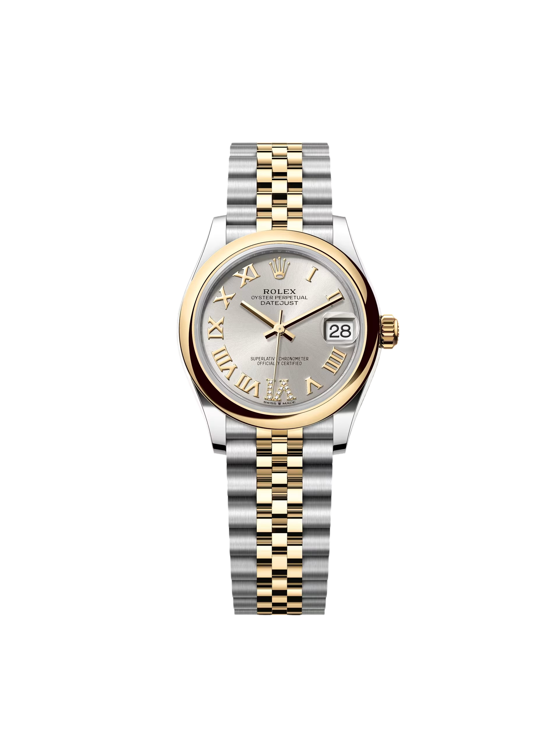 【Free Shipping】【Super Clone】RLX Datejust m278243-0003/0004 31mm Silver Dial Yellow Rolesor Oyster Watch