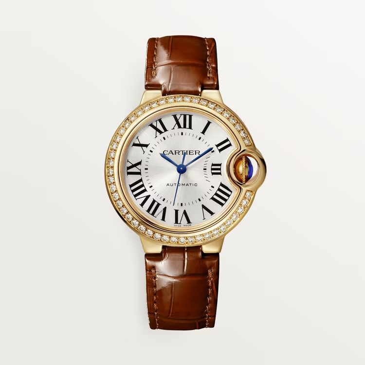【Free Shipping】【Super Clone】BALLON BLEU Diamond Yellow Gold 33mm