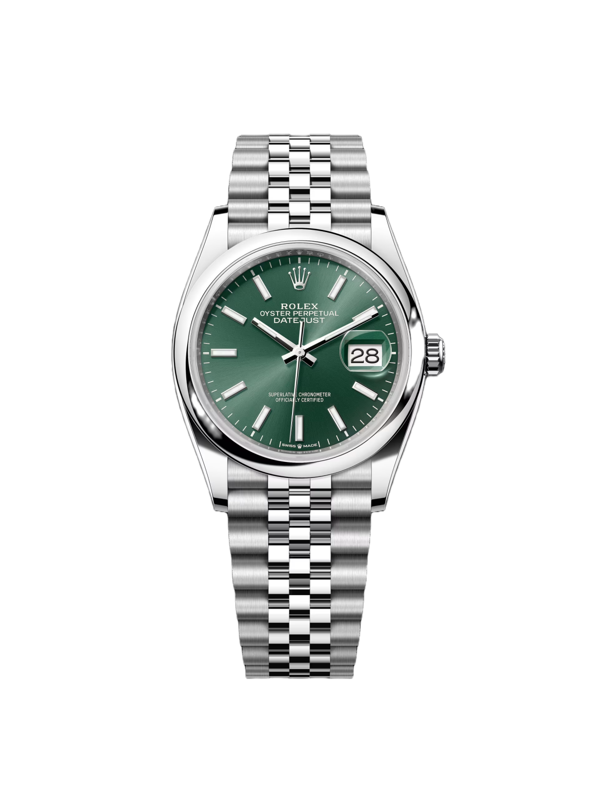 【Free Shipping】【Super Clone】RLX  Datejust 36mm 126200 Mint Green Dial Stainless Steel Oyster Bracelet Watch