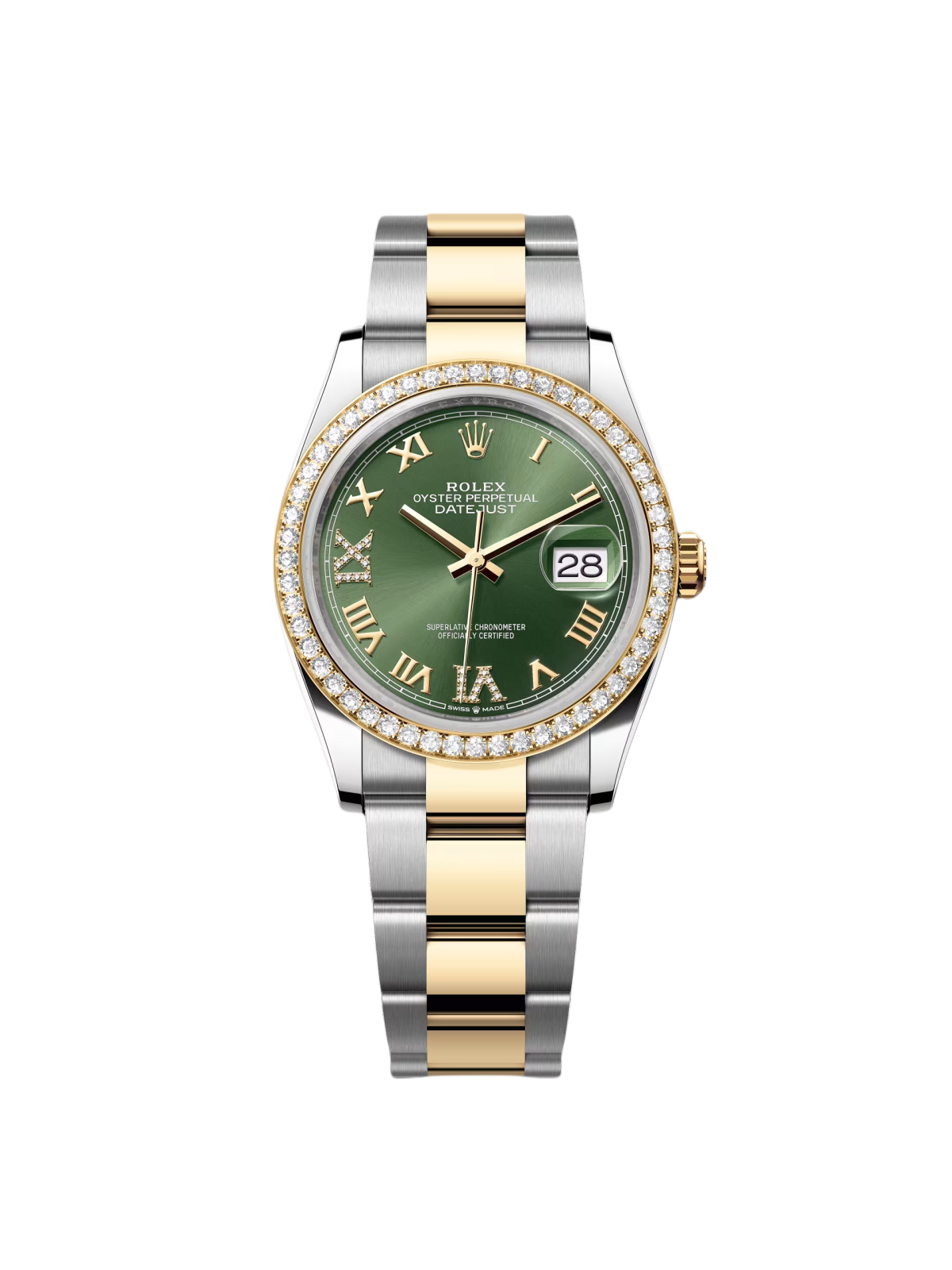 【Free Shipping】【Super Clone】RLX  Datejust 36mm 126283 Olive Green Dial Jubilee Bracelet Watch