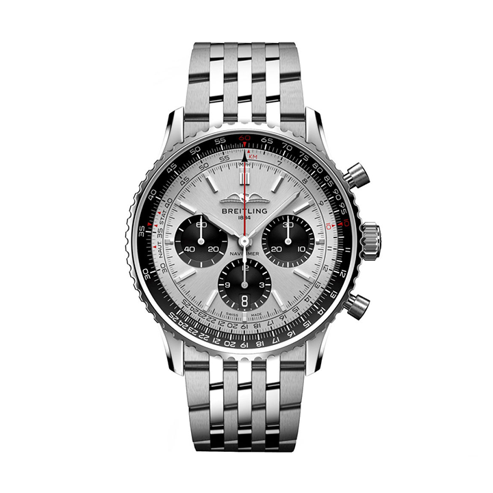 【Free Shipping】【Super Clone】Breitling AB0138241G1A1 Navitimer B01 Silver Dial