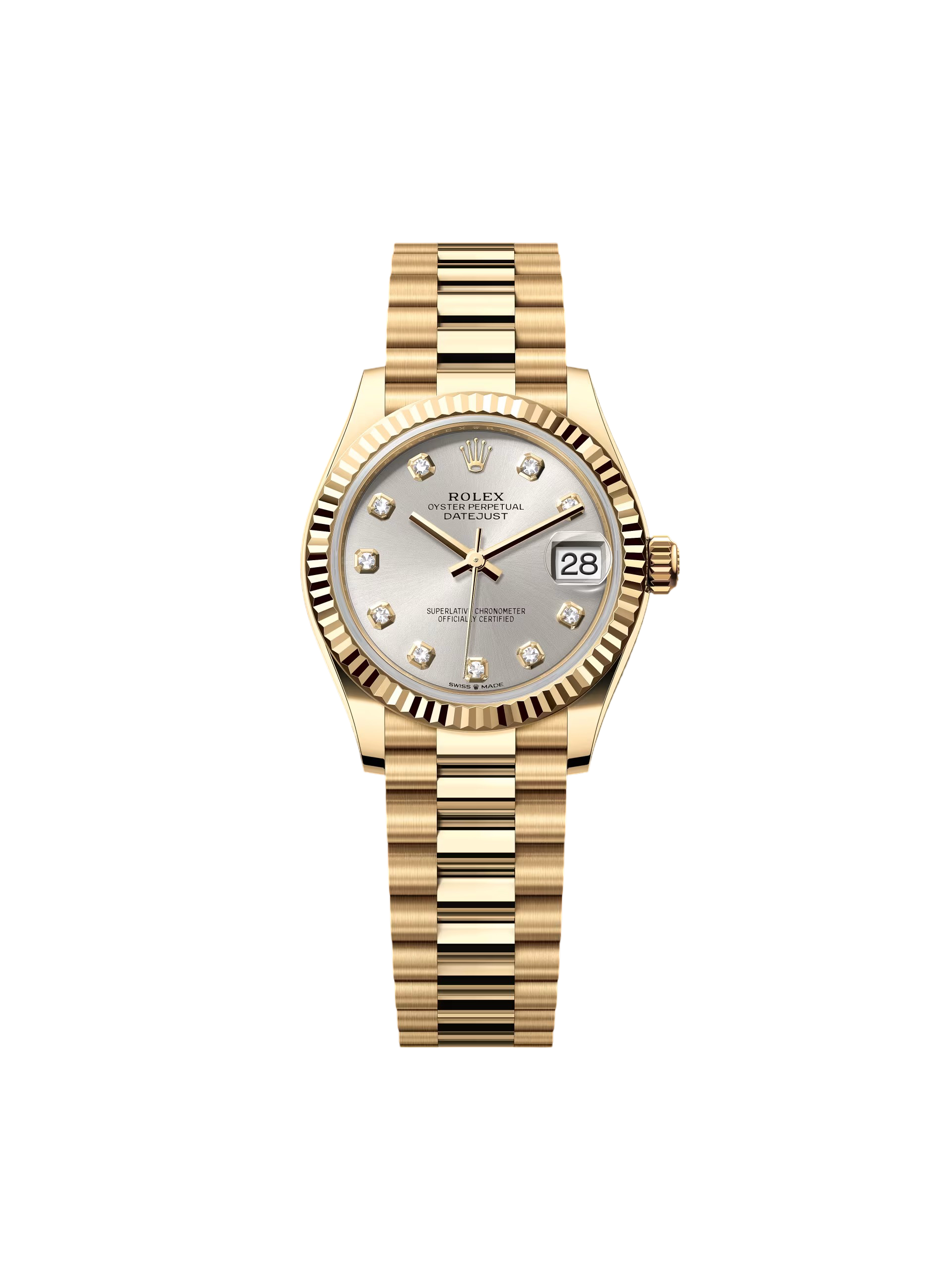【Free Shipping】【Super Clone】RLX Datejust m278278-0034 Silver 31mm Dial President Bracelet Watch