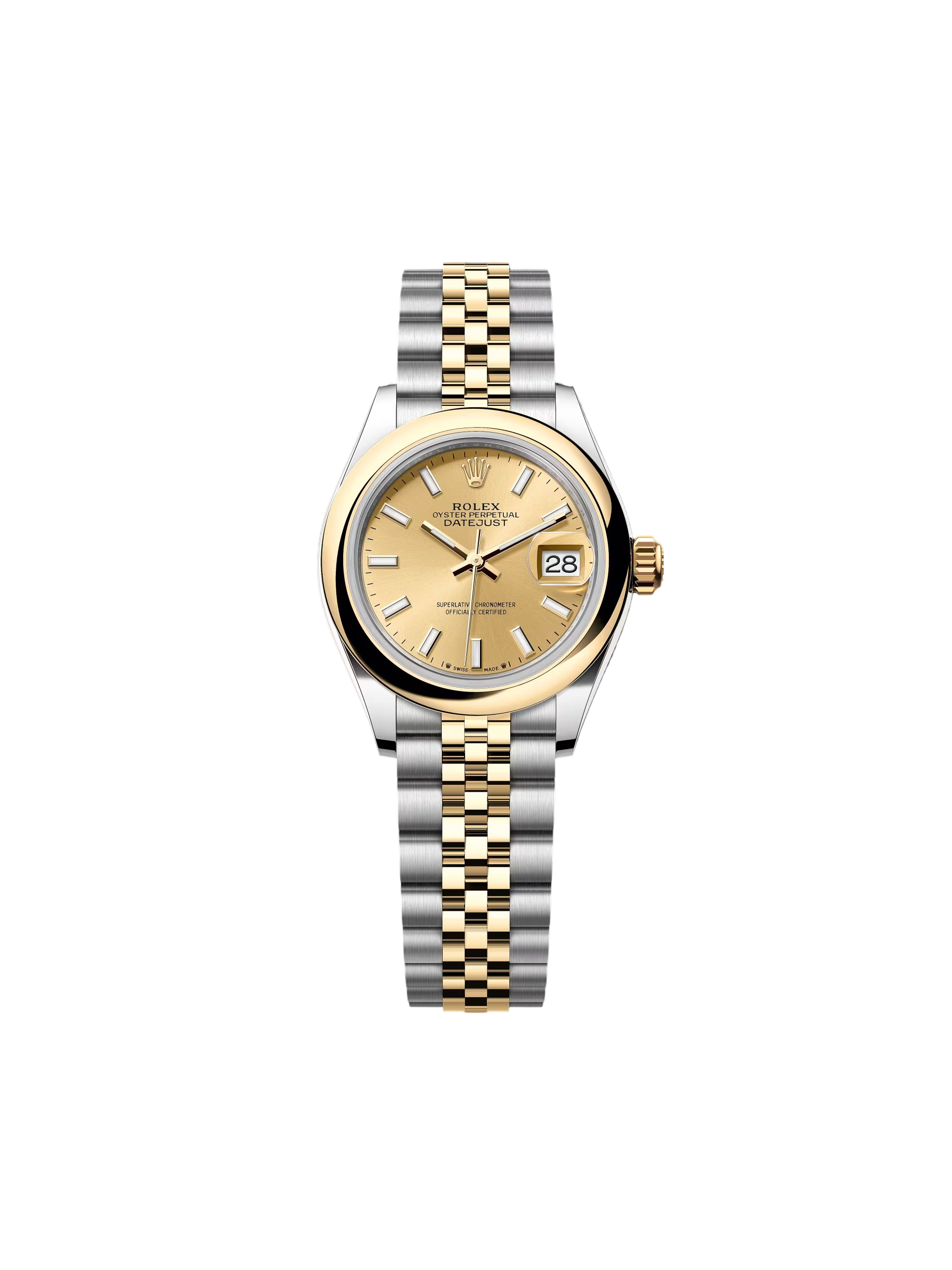 【Free Shipping】【Super Clone】RLX Lady-Datejust 28mm  279163 Champagne Dial Oyster Bracelet