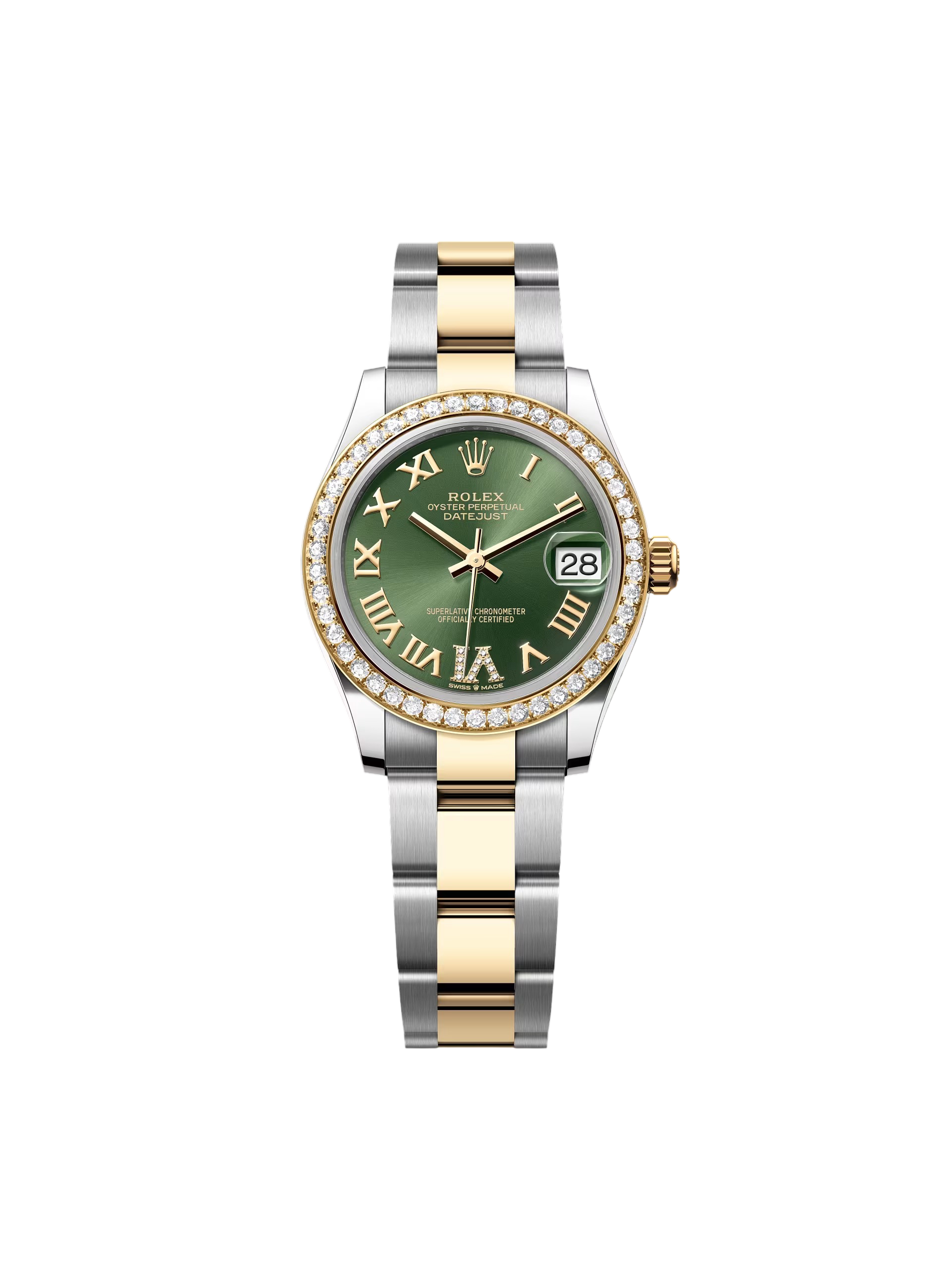 【Free Shipping】【Super Clone】RLX Datejust m278383RBR-0015/0016 31mm Olive Green Dial Oyster Bracelet