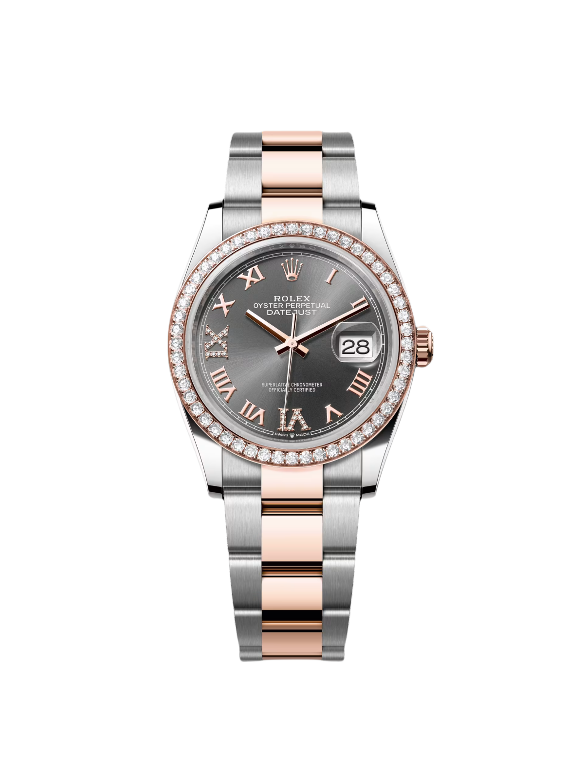 【Free Shipping】【Super Clone】RLX  Datejust 36mm 126281 Slate Dial Oyster Bracelet